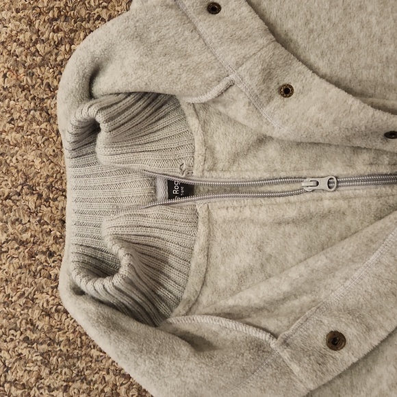 Women's Stephanie Rogers Fleece Layered Look Jacket Size L Color Gray - Picture 7 of 8